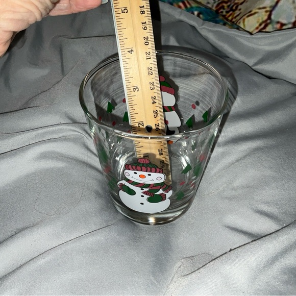 Anchor Hocking Christmas Snowman Front Back Backside Holiday 12oz Cup 1990 New - Picture 3 of 15